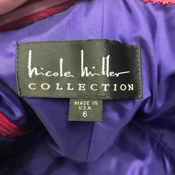 Nicole Miller Collection Dress Womens 6 Iridescent Pink Strapless Cocktail Y2K - Picture 6 of 12